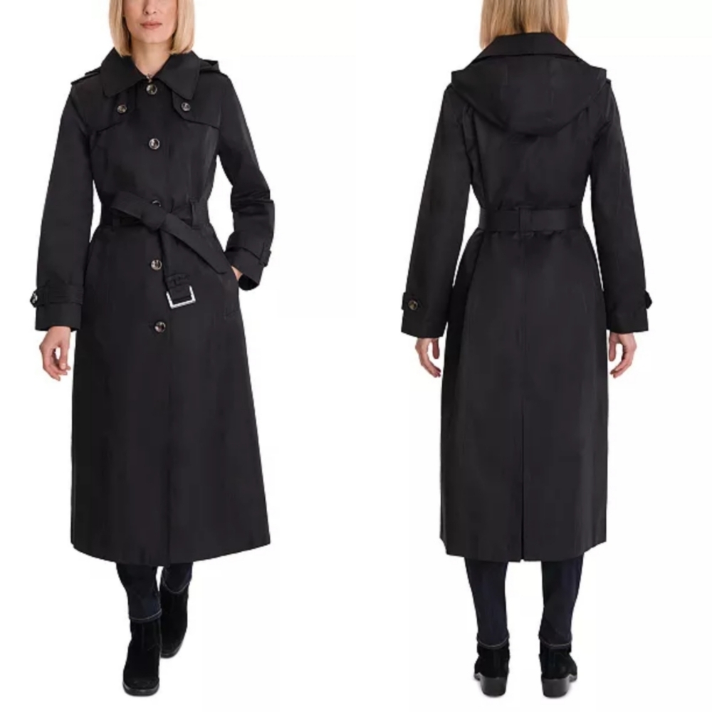 LONDON FOG HOODED TRENCH COAT - Picture 11 of 11